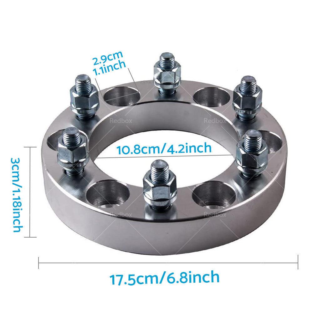 2x Wheel Spacer 30mm 6 Stud Suitable For Toyota Landcruiser Pajero Hilux Prado