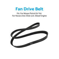 7PK1640 Fan Drive Belt Suitable for Nissan Patrol GU Y61 Navara D22 Diesel 3. 0L