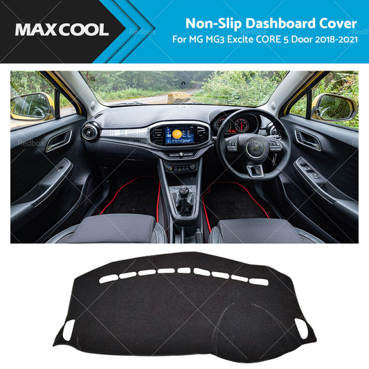 Dash Mat for MG MG3 Excite CORE Hatchback 5 Door 2018-2021 MY18 Black Non-Slip