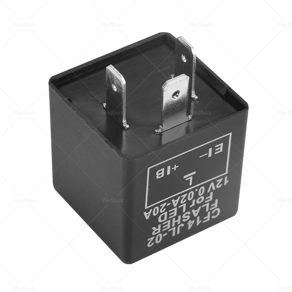 12V 3 PIN LED FLASHER RELAY UNIT FOR INDICATOR or BLINKER FLASH - POSITIVE ON RIGHT