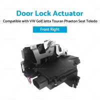 Front Right Door Lock Actuator 3D2837016A Suitable for VW Golf Jetta Touareg