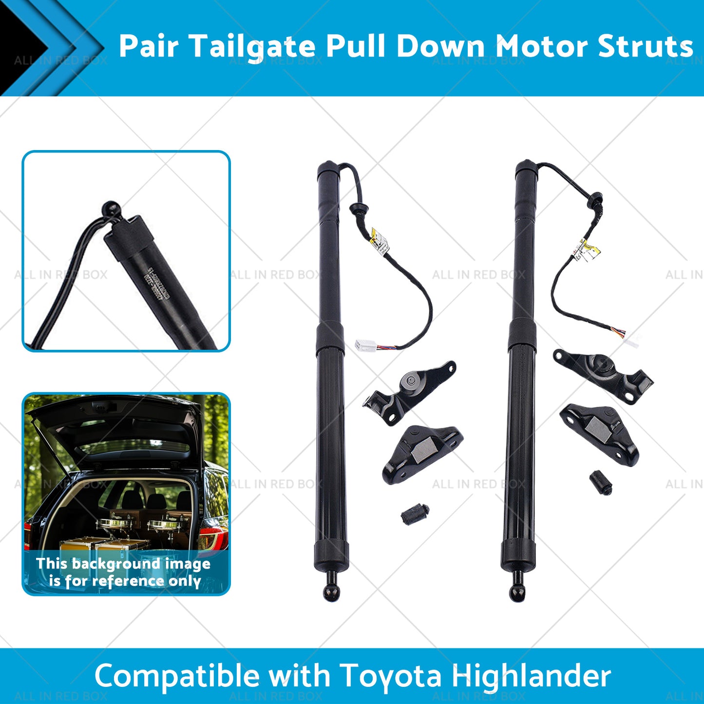 Pair Tailgate Pull Down Motor Struts Suitable for 14-19 Toyota Highlander 3. 5L