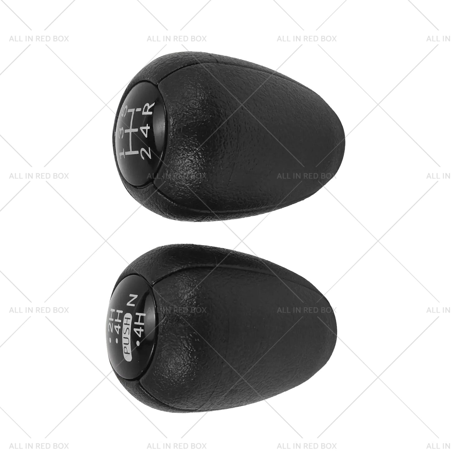 2PCS 5-Speed Push Gear Shift Knob and Transfer Case Konb Suitable for Nissan Patrol