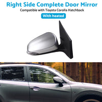 {{ Door Mirror Suitable for Toyota Corolla ZRE182 12-18 Hatch Right Silver Heated }} - Buy Car Parts Online at {{ Kaka Auto Parts }}.