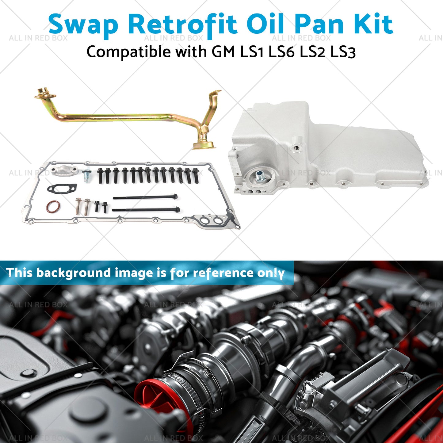 Swap Retrofit Oil Pan Kit Suitable for GM LS1 LS6 LS2 LS3 302-1 1955-1987