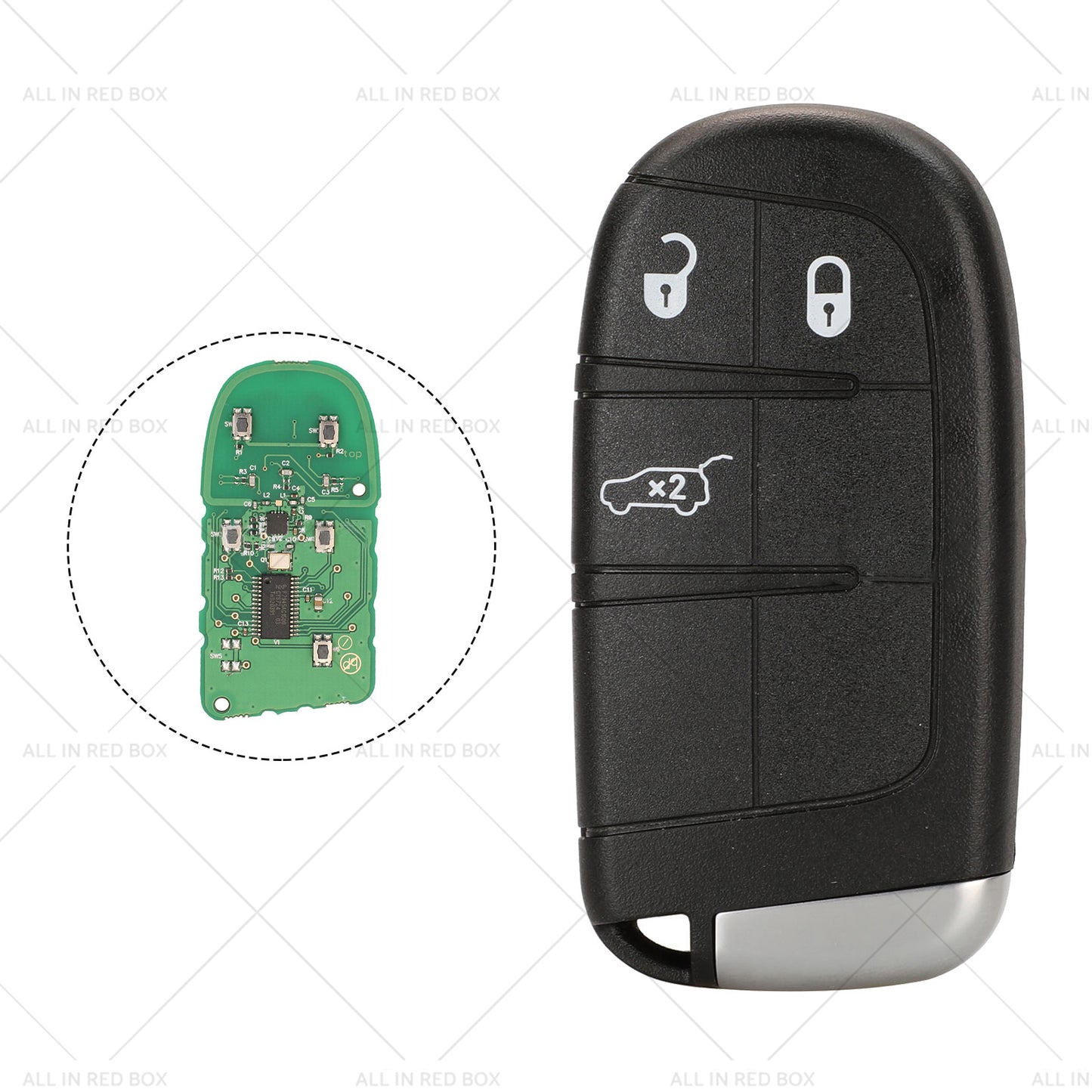 3 Button Smart Car Remote Key Replacement Suitablefor Jeep Grand Cherokee 14-19