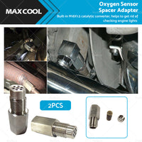 2x O2 Oxygen Sensor Spacer Adapter CEL Fix Eliminator M18x1. 5 Extender