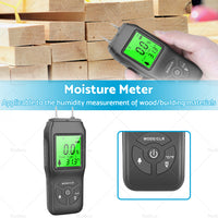 2-Pin Digital LCD Moisture Meter Damp Detector Wood Humidity CaravanTester Tool