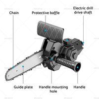 6 inch  Electric Drill Converter To Chain Saw Wrench Chain for Three-jaw Collet Drill