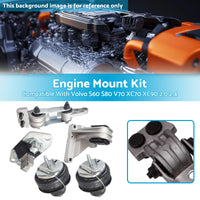 Engine Mount Kit Suitable For Volvo S60 S80 V70 285 XC70 XC90 275 2.0 2.4 2.5