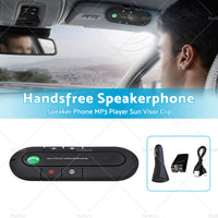 Bluetooth-compatible Handsfree Speaker MP3 Player Sun Visor Clip Car Charger