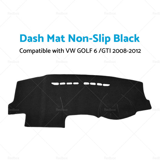 Non-Slip Dash Mat Suitable For VW GOLF 6  GTI 2008-2012 Dashboard Cover Black