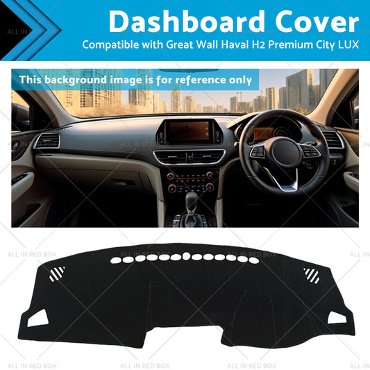 Black Non-Slip Dash Mat Suitable For Haval H2 Premium City LUX 2015-2020 2WD