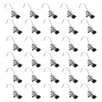 30PCS Single Clips Metal Hook Pins Scarf Belt Shoe Boots Hanger Portable Pegs