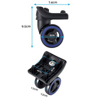4x Luggage Wheels Replacement 360° Silent Spinner Suitable For Travel Suitcase Trolley Case