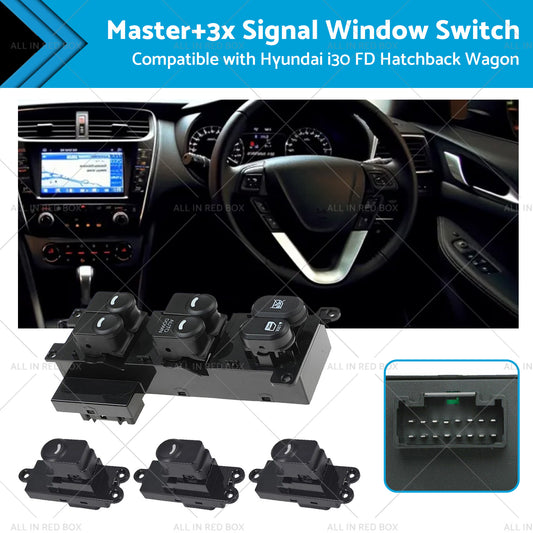 Master3x Signal Window Switch Suitable For Hyundai I30 FD Hatchback Wagon 07-12