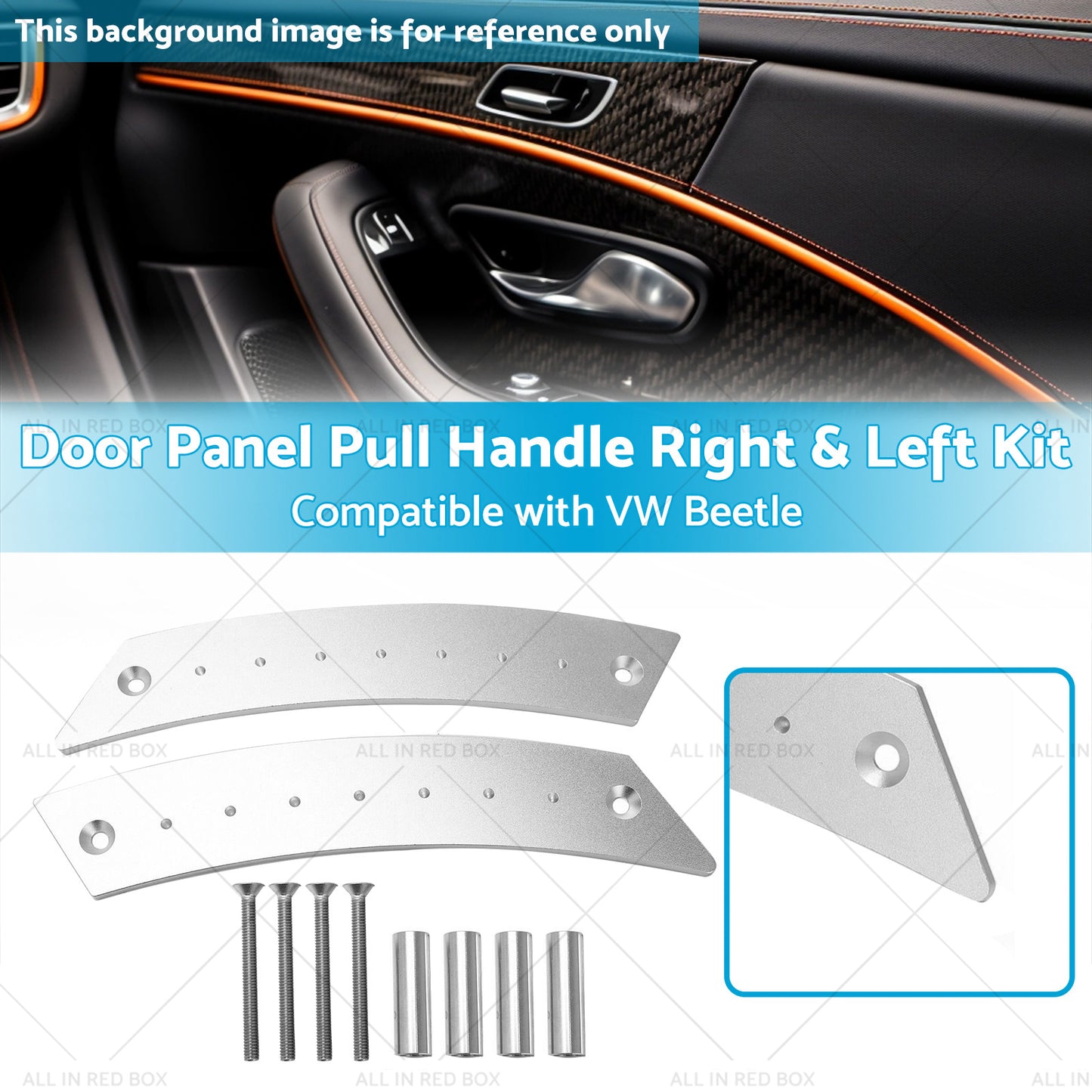 Aluminum Door Panel Pull Handle Right and Left Kit Suitable For VW Beetle 1998-2010