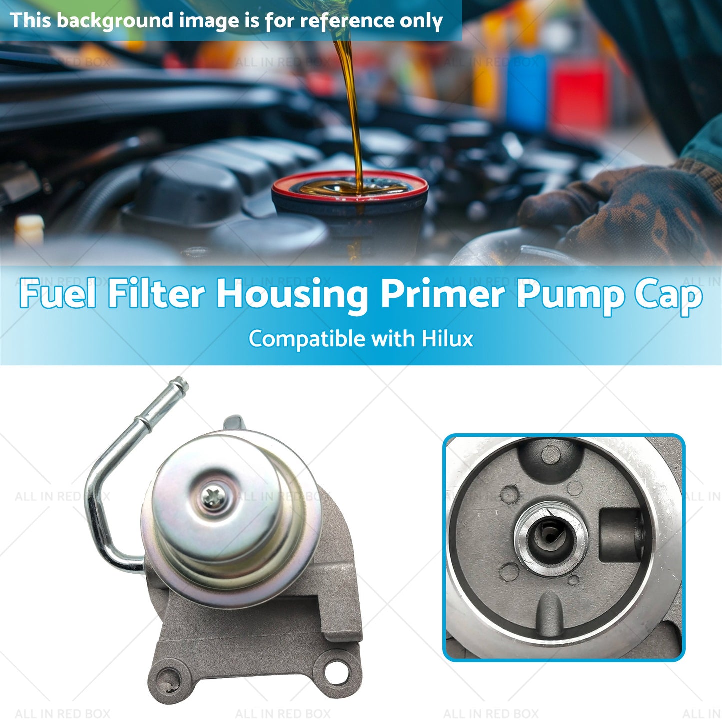 Fuel Filter Housing Primer Pump Cap Suitable for Hilux LN147 LN152 3. 0L 97-05