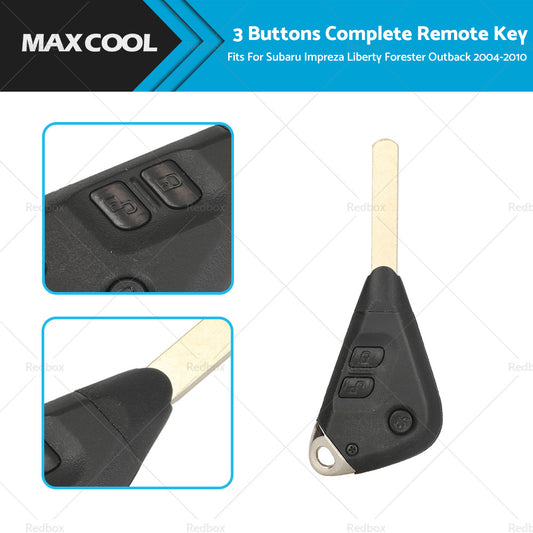 3B Complete Remote Key Fit For Subaru Impreza Liberty Forester Outback 2004-2010