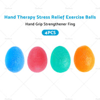 4PCS Hand Therapy Stress Relief Exercise Balls Hand Grip Strengthener Fing