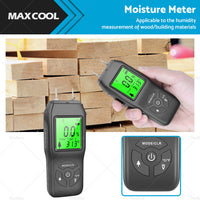 2-Pin Digital LCD Moisture Meter Damp Detector Wood Humidity CaravanTester Tool