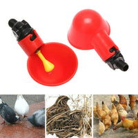 20x Poultry Chicken Automatic Drinker Cup Waterer Chook Bird Water Feeder Set