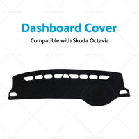 Black Non-Slip Dash Mat Suitable For Skoda Octavia Mk3 2013-2020 Dashboard Cover