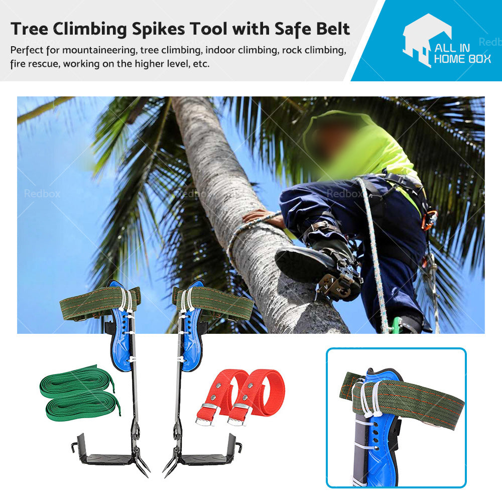 2 Gears Adjustable Safety Tree Climbing Spike Set Survival Hunting Climbing Tool