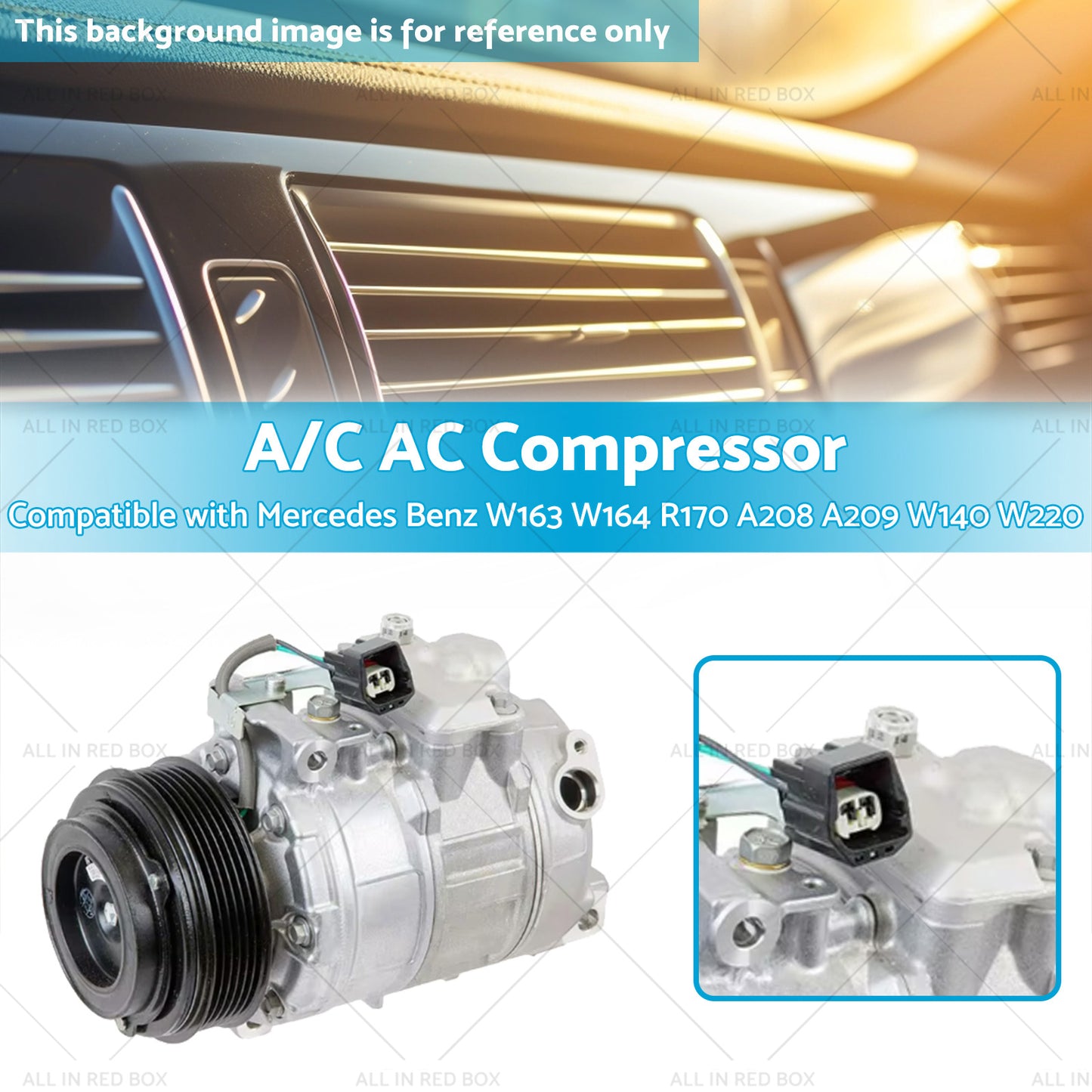 A or C AC Compressor Suitable for Mercedes Benz W163 W164 R170 A208 A209 W140 W220