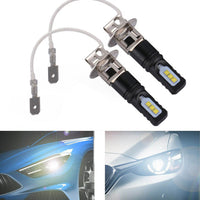 2x H3 80W 6000LM LED Car Headlight Conversion Globes Bulbs Beam White 6500K