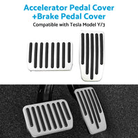 Foot Pedals Aluminum Pads Cover Accessories Suitable for Tesla Model Y Model 3