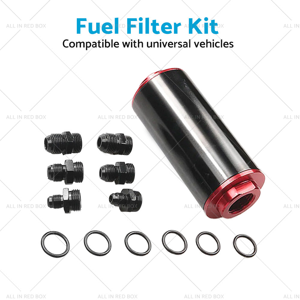 Universal Car 100 Micron AN6 8 10 Aluminum High Flow Fuel Inline Petrol Filter