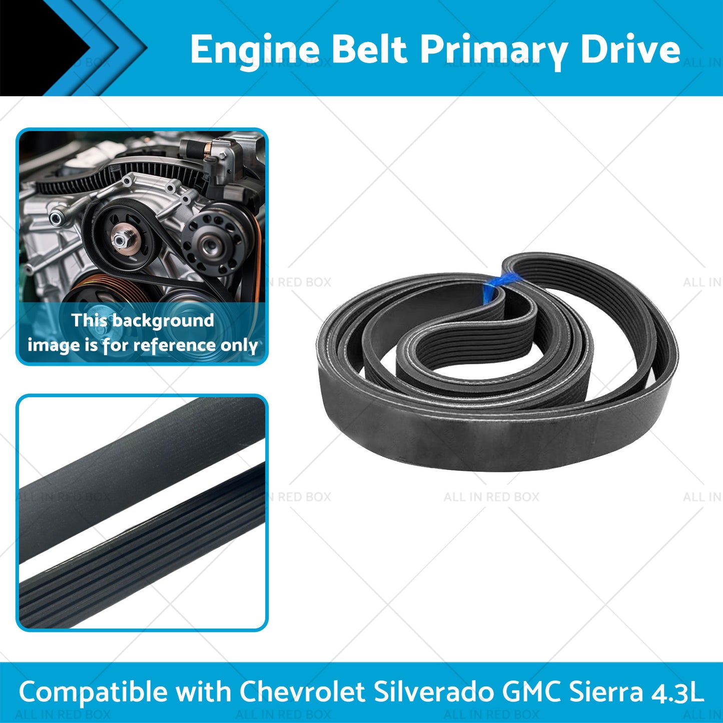 Engine Belt Primary Drive Suitable for Chevrolet Silverado GMC Sierra 4. 3L 19-23