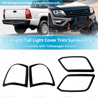 Headlight Tail Light Cover Trim Surround Set Suitablefor Volkswagen Amarok 09-22