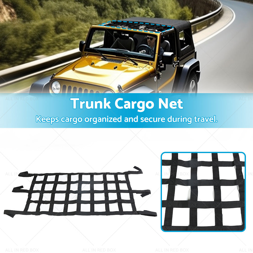 Roof Cargo Net Back Window Storage Hammock Suitable ForJeep Wrangler TJ JK 97-18