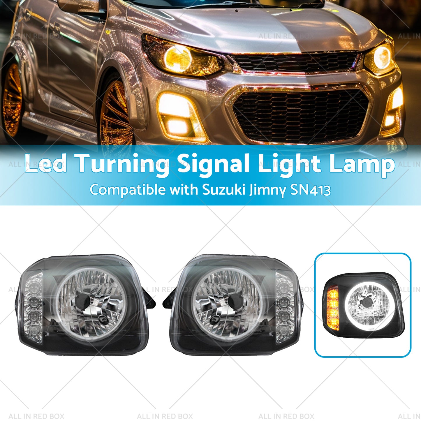 Led Turning Signal Light Lamps  Angel Eyes  Suitablefor Suzuki Jimny SN413 98-17