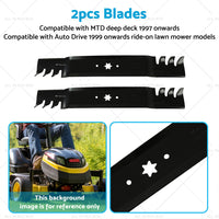 2x 42inch Blade Suitable for MTD  and  Cub Cadet ZTR RZT42 Gator Type Toothed Mulching