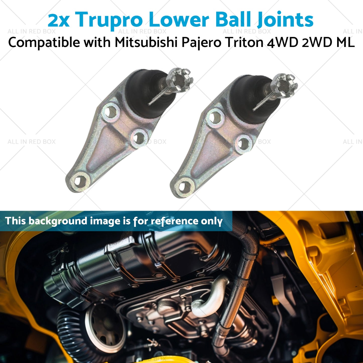 2x Trupro Lower Ball Joints Suitable for Mitsubishi Pajero Triton 4WD 2WD ML