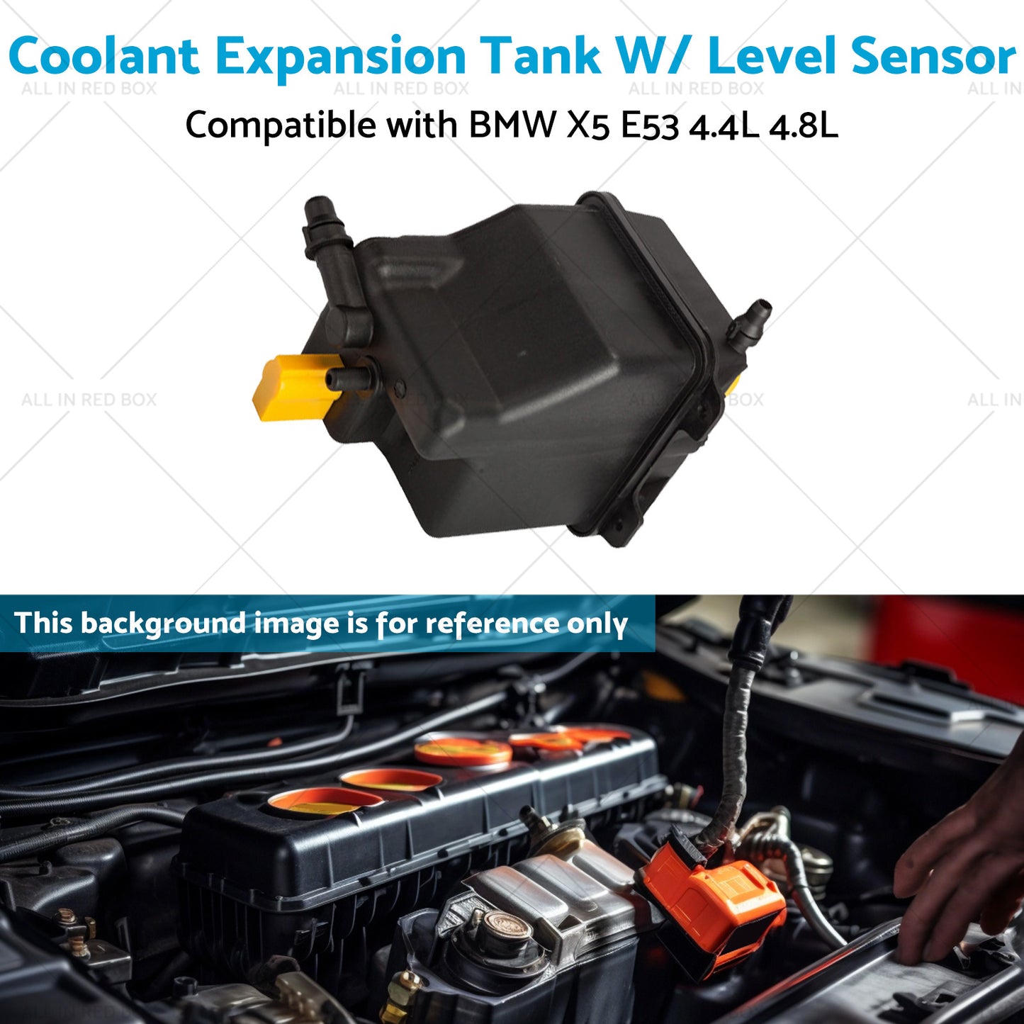 Coolant Expansion Tank W  Level Sensor Suitable for BMW E53 X5 4. 4L 4. 8L 03-06