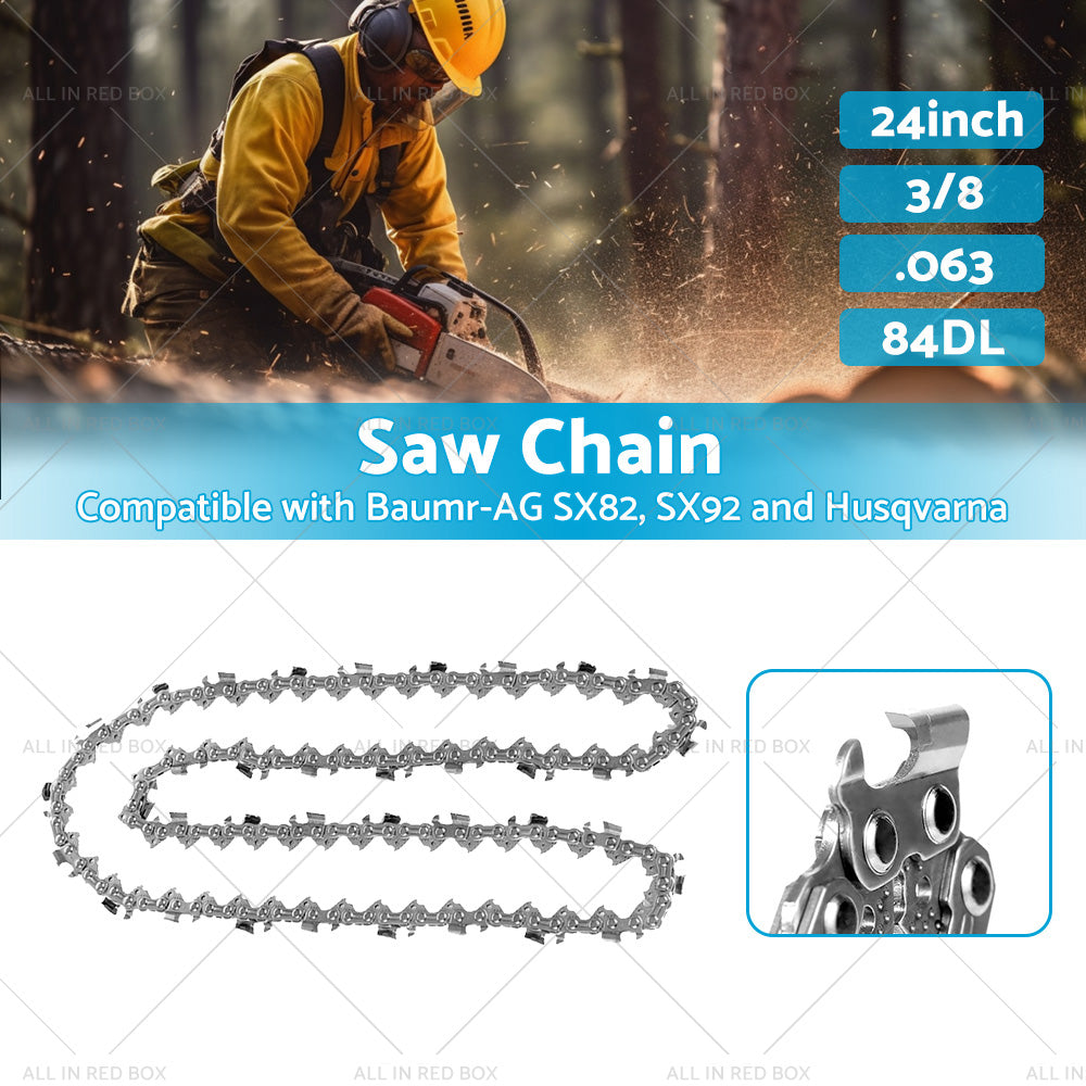 24 inch  3 or 8. 063 84DL Carbide Chainsaw Chain Suitable for BAUMR-AG SX82 Husqvarna