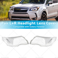 Pair LR Headlight Lens Cover Replacements Suitable for Subaru Forester 08-12