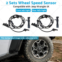 2SET Front Rear LH or RH ABS Wheel Speed Sensor Suitable for Jeep Wrangler JK 07-17