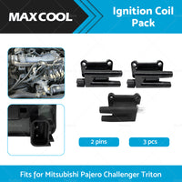 3x Ignition Coil Pack for Mitsubishi Pajero NL NM NP Challenger Triton MK ML