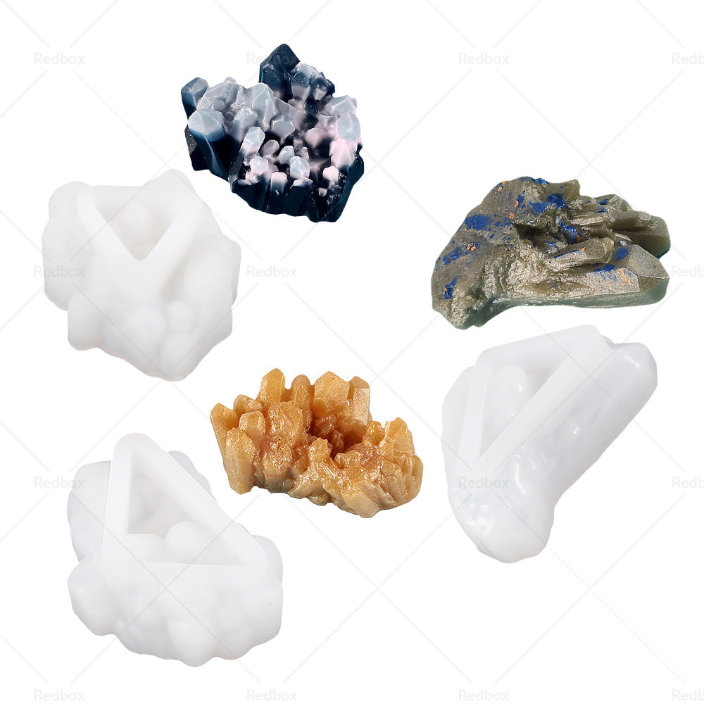 Silicone Epoxy Resin Mold Crystal Cluster Quartz Rock Column Icicle Stone Gem