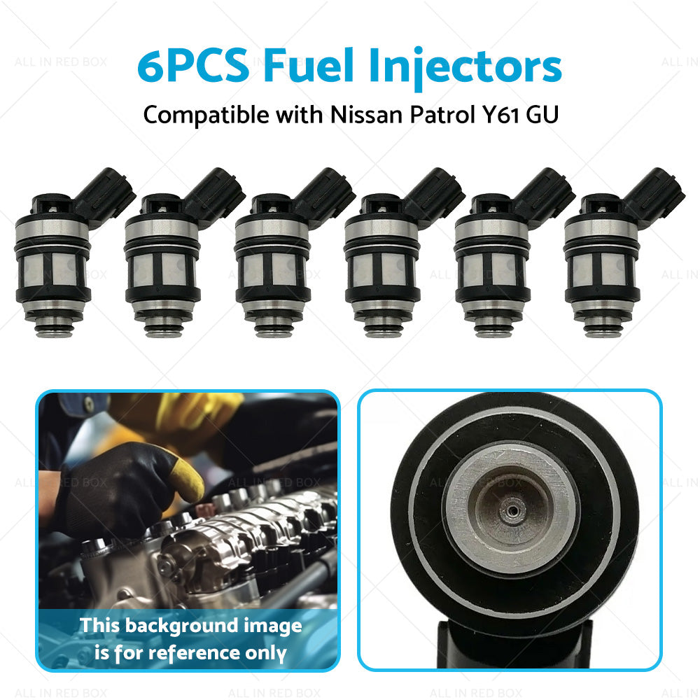 6PCS Fuel Injectors Suitable for Nissan Patrol GU Y61 4. 5L 1997-2001 16600-38Y10