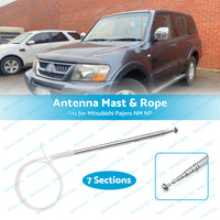 7-Section Antenna Mast  and  Rope For Mitsubishi Pajero NM - NP 2000-2006 For AP262