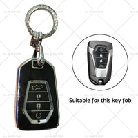 TPU Car Remote Key Fob Cover Suitable for Isuzu D-MAX MU-X MUX 4 Button Black