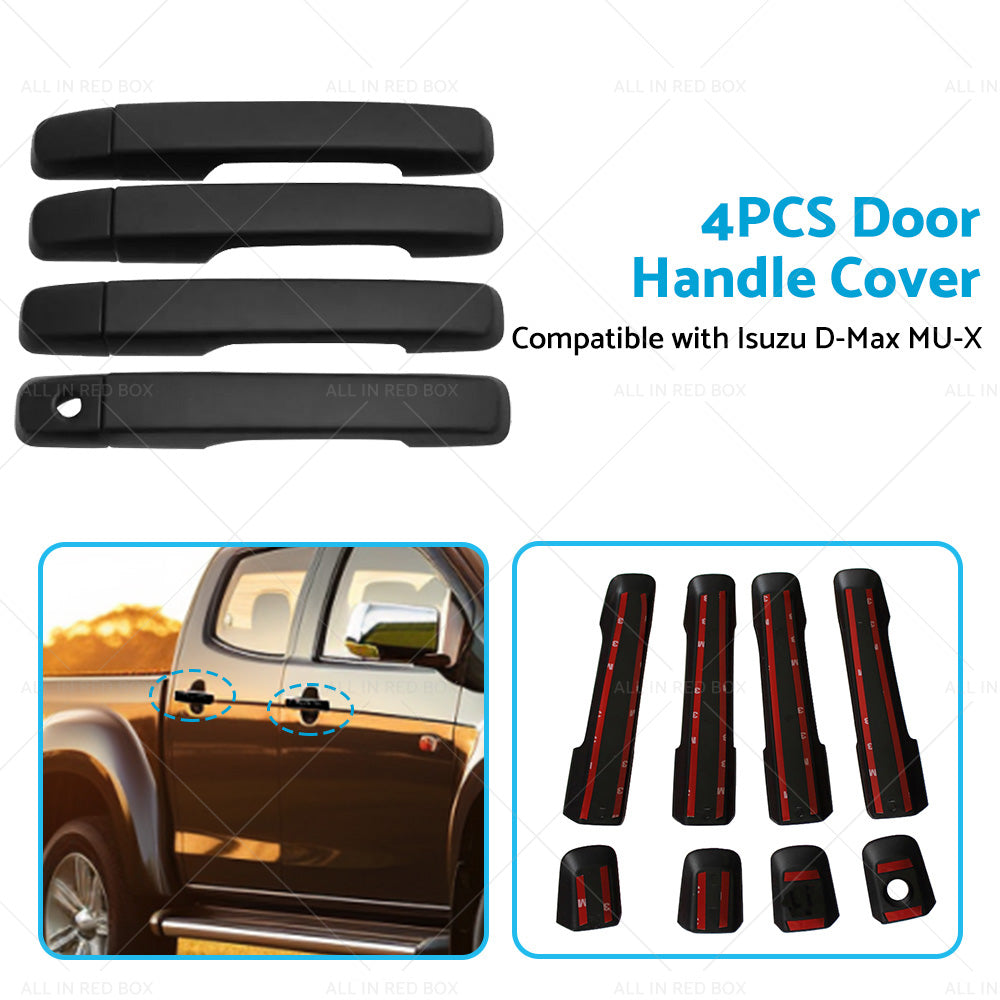 4PCS Door Handle Cover Trim Suitable for Isuzu D-Max DMax MUX MU-X 2012 - 2015