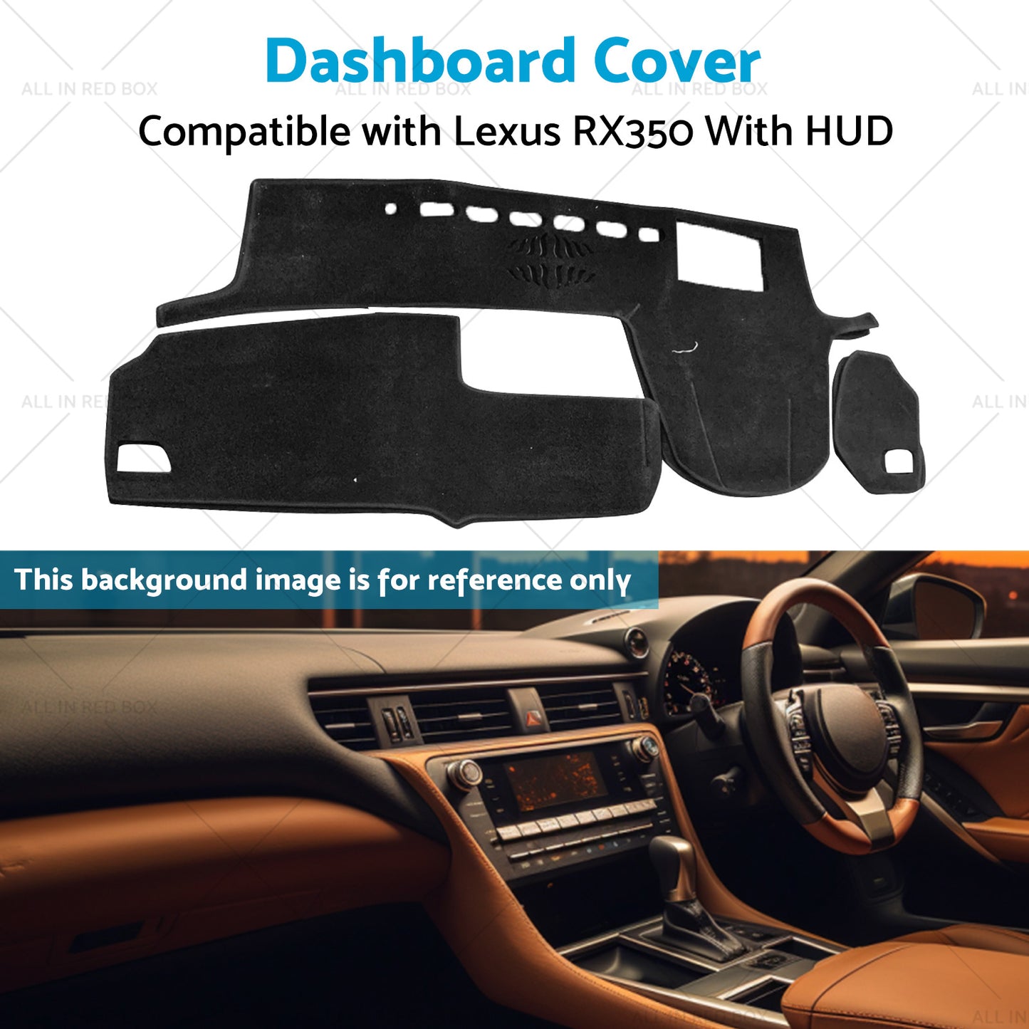 Non-Slip Dash Mat Suitable For Lexus RX RX350 2016-2020 With HUD Dashboard Cover