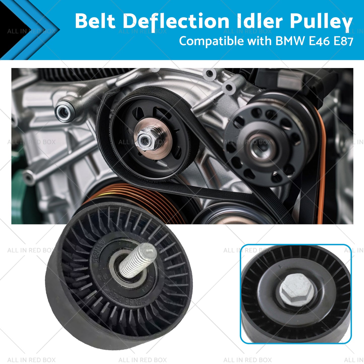 Belt Deflection Idler Pulley Suitable for BMW E87 E88 E83 E46 E87 E88 E84